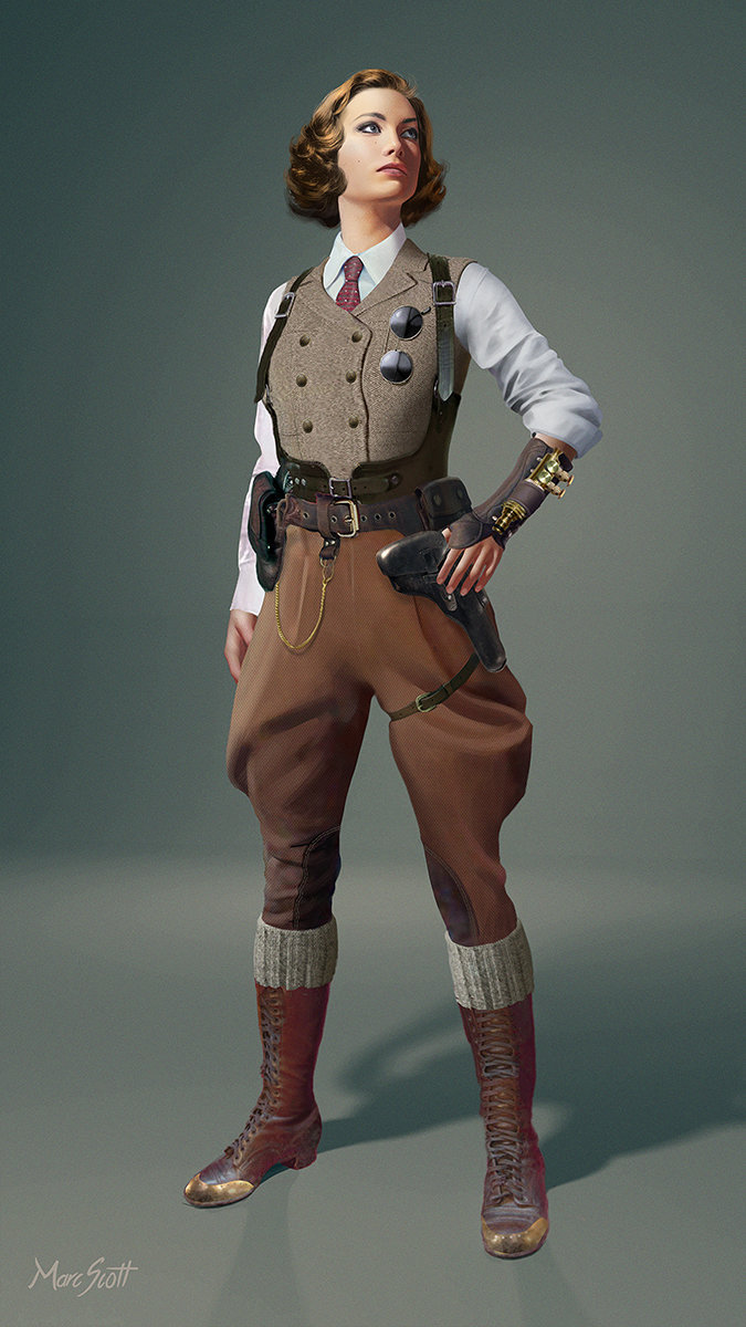 art-of-cg-girls:  1920s Adventurers by Marc Scott