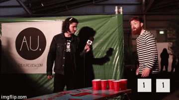 wtfae:Twin Atlantic play Beer Pong at Soundwave 2015 [x]