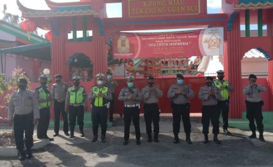 130 Personil Polresta Deli Serdang Lakukan Pengamanan Vihara & Patroli Skala Besar