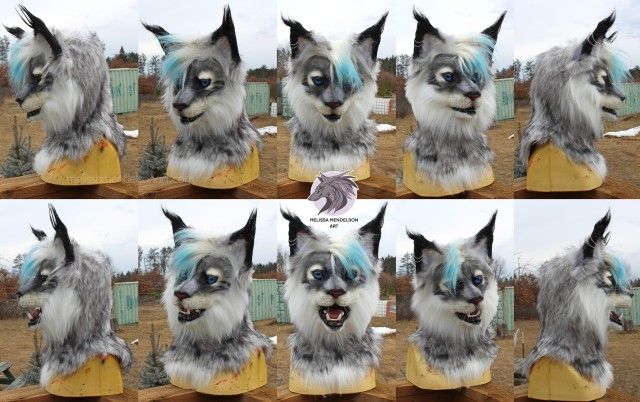 Fun lynx commission finished, Everett! This guy features a fun NFTech hair tuft and ear tufts, interior fan, earrings, 