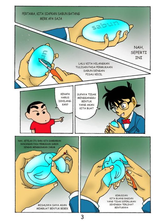 My OLD Work The Comic of Conan, Doraemaon, and Shinchan (in Indonesian language)