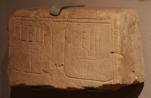 Viking and Anglo Saxon gravestones from the cemetery site occupied by the current York Minster. Thes