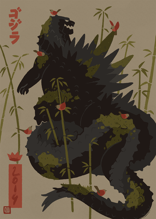 goldcuccoart:Godzilla 2014(sorry it took me forever to find time for personal art but here it is!) I