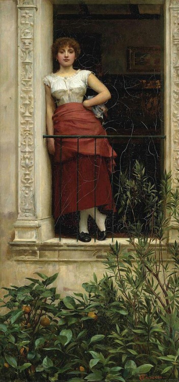 madness-and-gods:“The Athenaeum - A Rose of Provence"  by Philip Hermogenes Calderon