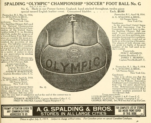 Spalding Olympic Championship Soccer Foot Ball No. G1914