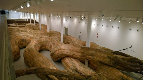 cross-connect:  reblog via littlelimpstiff14u2: Artist Henrique Oliveira Constructs a Cavernous Network of Repurposed Wood Tunnels at MAC USP Brazilian artist Henrique Oliveira (previously) recently completed work on his largest installation to date