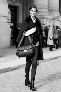 senyahearts:  Models Off Duty: Pauline Hoarau - Street Style, PFW Fall 2014.