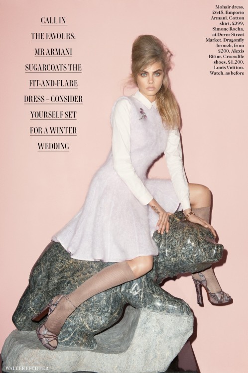 pretaportre: Cara Delevingne in “Pink Lady&quot; by Walter Pfeiffer for Vogue UK September