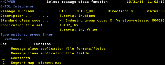 cleo extol integrator mapping substring to field select message class function segment map element map