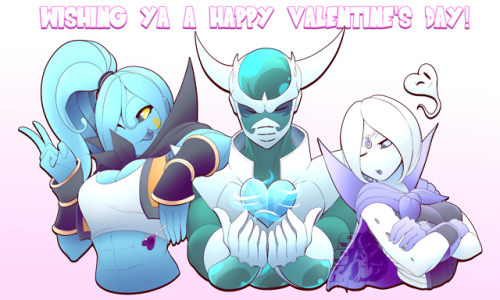 ssksscrapboard:S’been a while since I drew this gang! Wishing you all had a wonderful Valentine’s Da