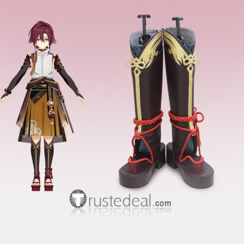 ✿Genshin Impact Shikanoin Heizou Cosplay Costume Wig and Boots available at @trustedealcosplayandcos