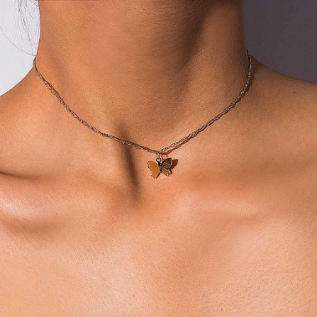 gold butterfly chain // $2.17