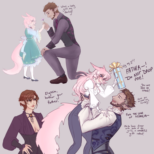 Happy Father’s Day - FFXIV OC editionElyssia was and still is very close with her (adoptive) parents