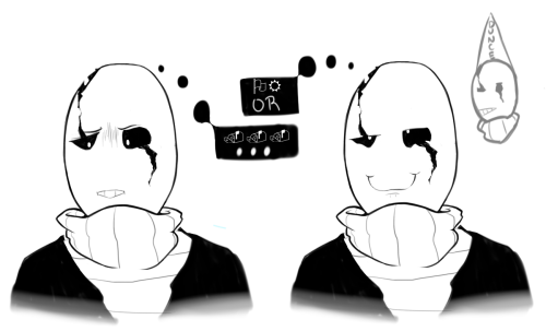 doomanddemise:  Part 1 Part 2 More of Sans wise guy personality annoying Gaster 
