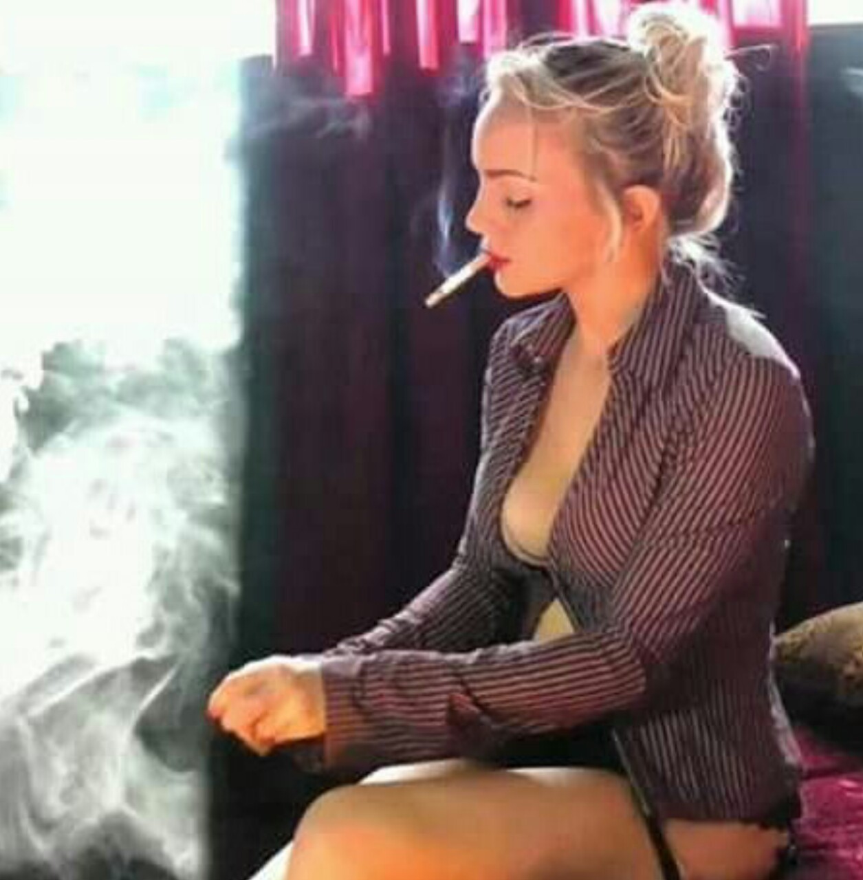 Smoking & Nylons Anything Sexy Goes on This Playgr