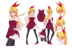 artbooksnat:  Nisekoi (ニセコイ) Selected model sheets of Chitoge Kirisaki’s costumes and expressions, illustrated by character designer Nobuhiro Sugiyama (杉山延寛) in the Nisekoi Production Note. 