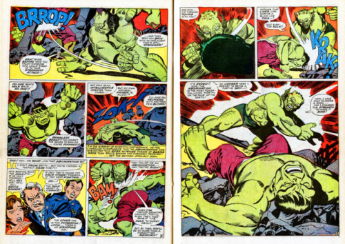 Hulk’s first confrontation with Abomination didn’t end well for Hulk. From Tales to Asto