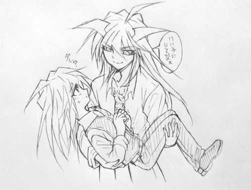 bokuwasige:image-upload test☆bakura＆ryo＆tendershippingサイトのmemoにあげていたラクガキです～。画像アップテスト！ブログページだと凄く大きく表示されていて草一番上のタバコ吸っているのが一番好き☆