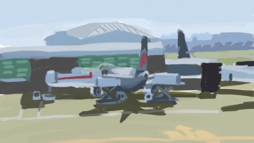 50 Minute Plein Air Digital Painting (is It Plein Air If You're Sitting Indoors?) For Practice. Turns