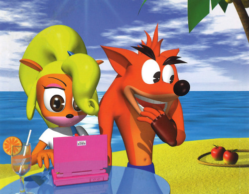 Promotional Artwork From The Japanese Verison Of @CrashBandicoot 2 On The PlayStation. @Naughty_Dog