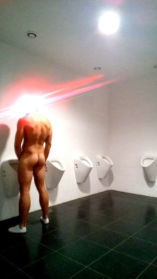 publicboyfun:  A very risky visit of toilets