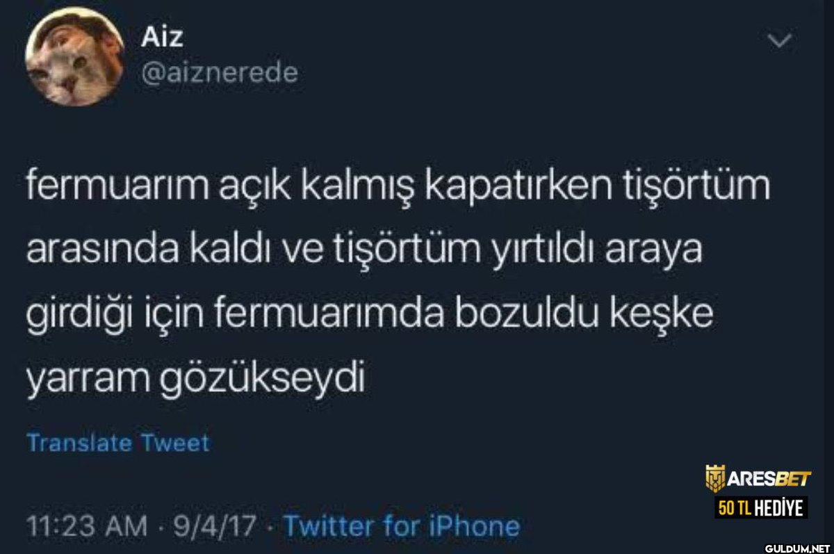 Aiz @aiznerede fermuarım...