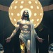 creativespark:Colin Langley, Jesus in the style of Hajimi Sorayama surrounded by disco balls and donuts