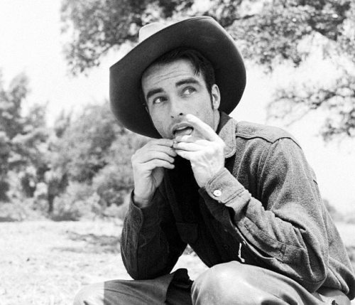 wehadfacesthen: Montgomery Clift photographed during the filming of Red River (Howard Hawks, 1948) 