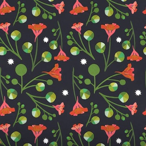 Color variation on this weeks pattern. #pattern #nasturtium #cutpaper #dspattern #dsfloral #illustra