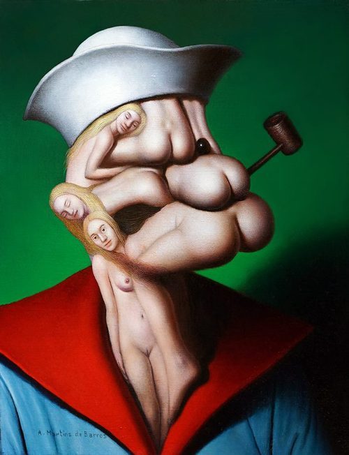 void-dance:  Painting by André Martins de Barros: Popeye 