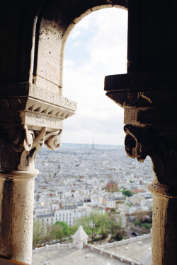 maisonmouginot:  15.5.13 - The Eiffel tower from the Montmartre dome taken with my old Yashica - www.maisonmouginot.com 