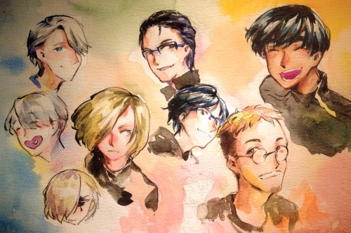 Watercolor draw practicing.  Did a lot of mistake YvY except Christ. He&rsquo;s so lucky