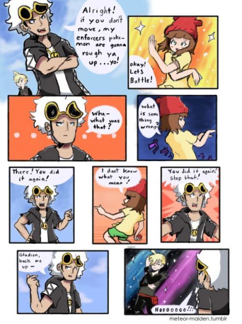 Guzma just doesn’t understand posing 