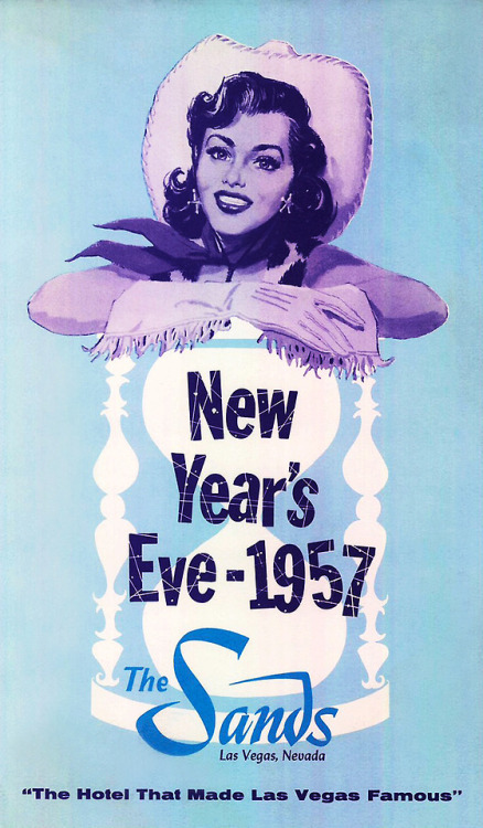 Advertising poster for The Sands, New Year&rsquo;s Eve, 1957.