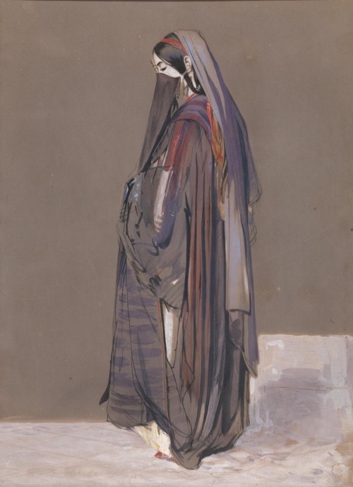 colourthysoul: John Frederick Lewis - Veiled Egyptian Girl, Cairo