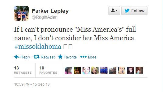 kenobi-wan-obi:  spring1999:  dumbesttweets:  Congratulations to Miss America 2013,