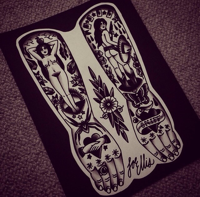 fuckyeahtraditionaltattoos:  Joe Ellis - Leeds, UK