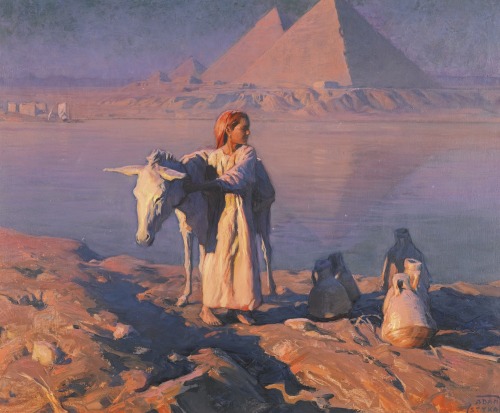 fleurdulys:On the Banks of the Nile - Adam Styka 