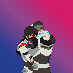 koganetwork:Shiro & Keith hugging + bisexual flagRequested by Anon Feel free to use these! 