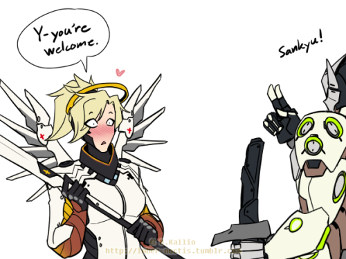 goldhardt:  This happened once in a game where I was practicing my Mercy.I revived my team’s Genji and got that bit of dialogue from him.Too lost in the moment and making sure he’s OK I got blown away by a Reaper. Fun times. 