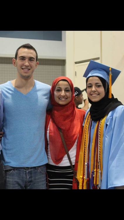 deenoverdami:  habibiovertrashboy:These three beautiful souls were taken tonight in result of a hate crime. Razan  (raisin-inthesun ) , Yusor Abu-Salha and Deah Barakat. In the community they were well known and loved. Wallah they were all so incredibly