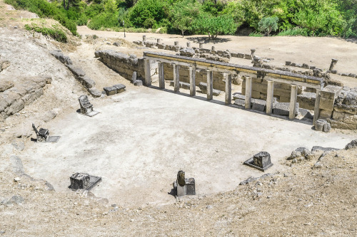 Theatre at the ancient sanctuary of hero Amphiaraos (Attica, Greece)   Archaeological site:Amphiarei