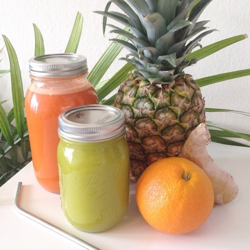 plantbasedbabe: Spring cleaning a little early with a much needed juice cleanse: Orange, Carrot + Gi