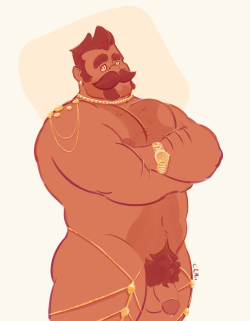 chocolate-beverage:       Colored sketch of Cassio wearing gold because I think it suits him well…