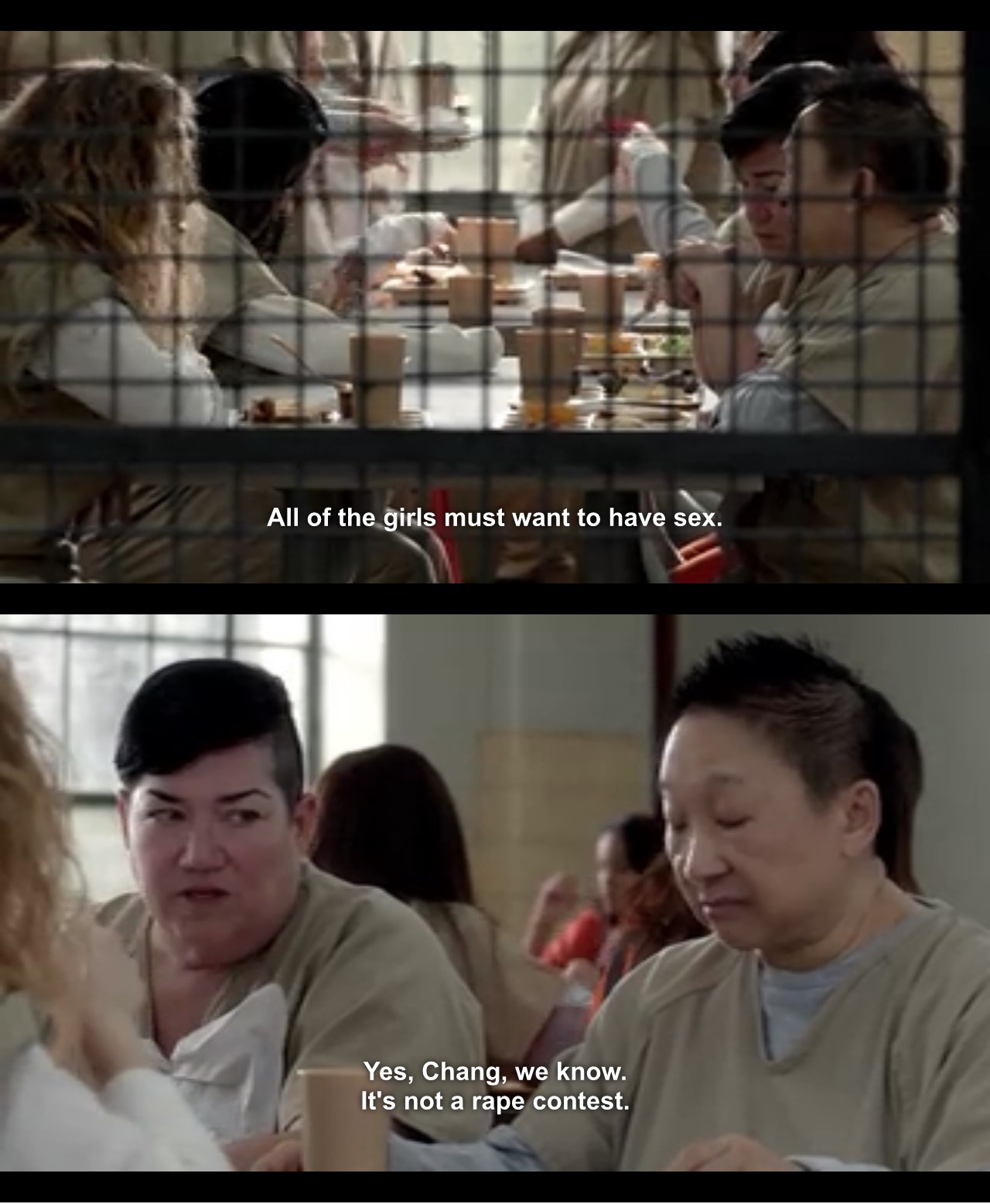 oitnbmoments:  &ldquo;It’s not a rape contest&rdquo; 