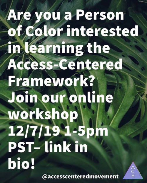 Posted @withrepost • @accesscenteredmovement Join us, Saturday December 7th, 1pm-5pm PST! Are y
