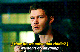 phebobuffay:you got hayley killed and antoinette will die because of me. #gifs#to#tos5#to 5x08#quotes #klaus x elijah