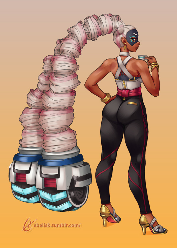 ebelisk: Twintelle from ARMS Lets be honest, fuck drawing the spirals on these characters