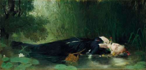 ophelia by alexander cabanel; ophelia by friedrich wilhelm theodor heyser; ophelia by jean baptiste 