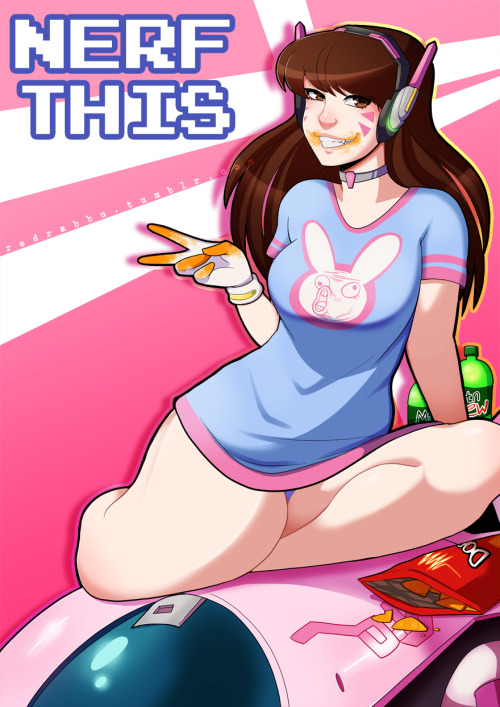 redrabbu:  I did 2 versions for my D.Va print! Gremlin D.Va will be a mini print only. ( even tho I like it more lol )Both will be available at Anime Expo!   D.Va is so hot < |D’‘‘‘